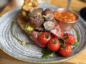The plant based breakfast   at Trading Post Coffee Roasters in Brighton