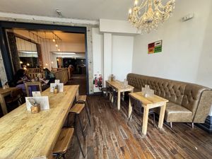 Nice seating in the first floor   at Trading Post Coffee Roasters in Brighton