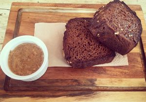 Toasted banana bread at Trading Post Coffee Roasters in Brighton
