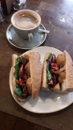 Roll from the counter. at Trading Post Coffee Roasters in Lewes