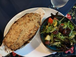 Vegan Moussaka  at Theo's in Penticton