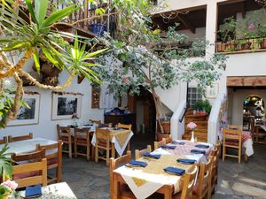 Inside the restaurant at Theo's in Penticton