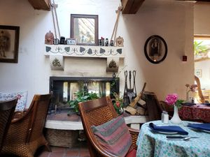 Fireplace at Theo's in Penticton