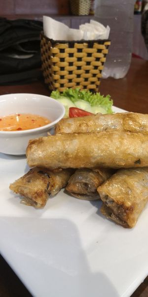 Fried spring rolls at Casa Bonita in Cat Ba