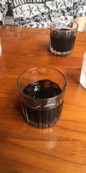 Iced black coffee at Casa Bonita in Cat Ba