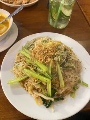Main: fried noodles with vegetables and tofu   at Casa Bonita in Cat Ba