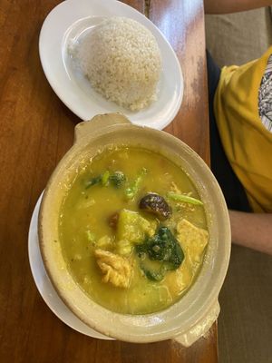 Coconut veg  curry   at Casa Bonita in Cat Ba