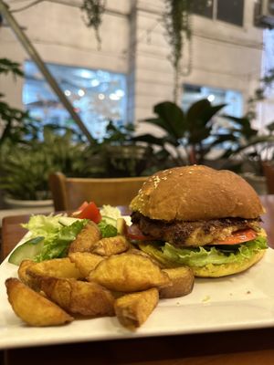 Vegan Burger & Fries   at Casa Bonita in Cat Ba