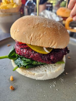 Red Corvette burger at Ellis Gourmet Burger in Aalst