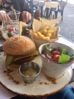 Vegan Beyond burger  at Ellis Gourmet Burger in Aalst