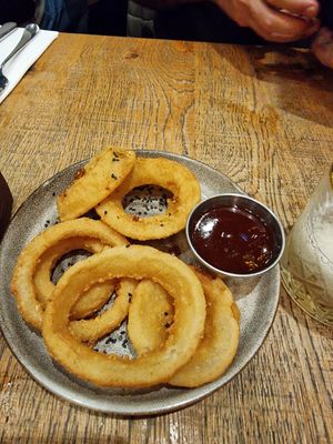 Onion rings, yummy at Ellis Gourmet Burger in Leuven