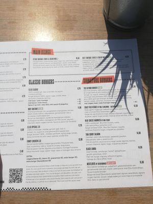 Menu burgers at Ellis Gourmet Burger in Knokke-heist