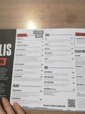 Menu Finger foods and salads at Ellis Gourmet Burger in Knokke-heist