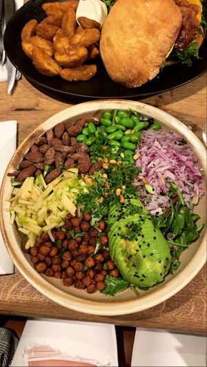 I loved the salad, and I couldn’t finish, there was a lot!! at Cafe Vi2 in Aalborg