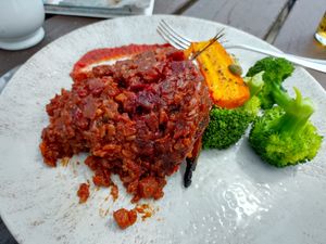 Candied vegetable roast at Heanton Court in Barnstaple
