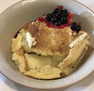 Vegan apple pie at Heanton Court in Barnstaple