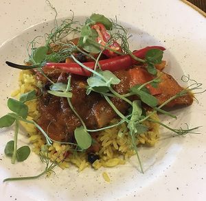 Vegan curry at Heanton Court in Barnstaple