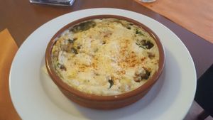 Cheesy vegetable gratin at L'idoni in Denia