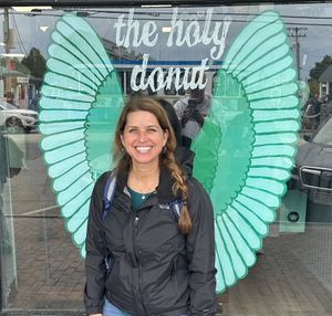 That’s me 🤪 couldn’t resist the fun wing pic!   at The Holy Donut - Commercial St in Portland