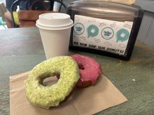 Margarita and pomegranate flavors. Delicious!  at The Holy Donut - Commercial St in Portland