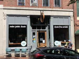 Front of downtown Portland location at The Holy Donut - Commercial St in Portland