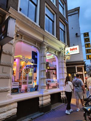 Outside at Popeye Coffeeshop in Amsterdam