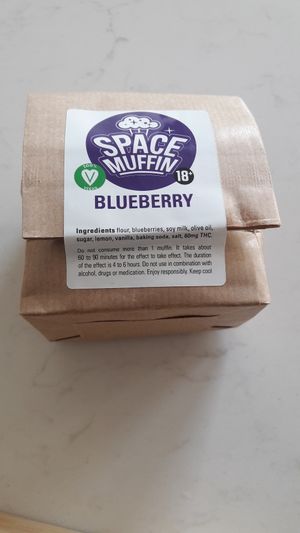 Blueberry Muffin at Popeye Coffeeshop in Amsterdam