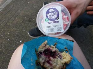 Blueberry space muffin at Popeye Coffeeshop in Amsterdam