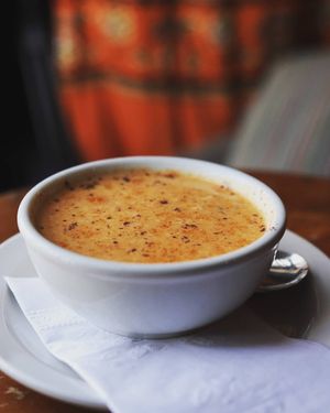 sweet potato soup at Twisted Branch Tea Bazaar in Charlottesville