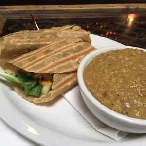 wrap and dahl  at Twisted Branch Tea Bazaar in Charlottesville