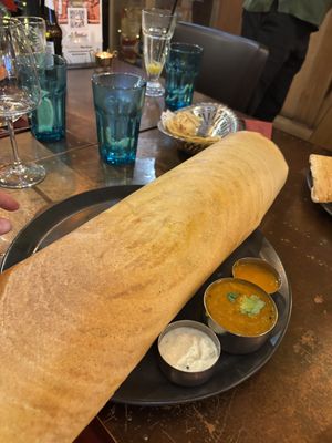 Masala dosa - excellent but huge!  at Kayal in Leamington Spa