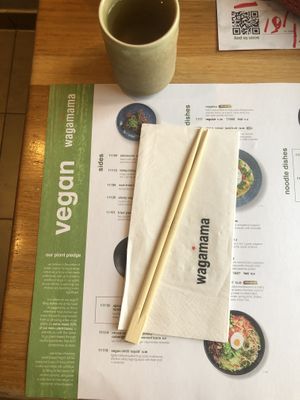 Separate vegan menu  #Veganuary at Wagamama in Tunbridge Wells