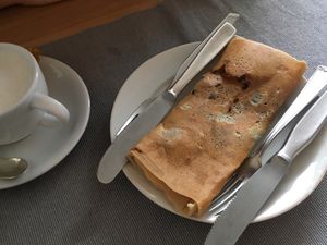 Vegan crepes all day with many different toppings! at Cookie Jar Cafe in Essen