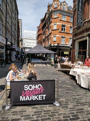 Vegan market at Soho Vegan Market in London