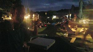 Love the atmoshere in the back yard! at The Mitten Brewing Company in Saugatuck