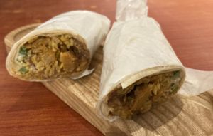 Hedgehog mushroom wrap at Confusion Plant Based Kitchen in Hong Kong Island