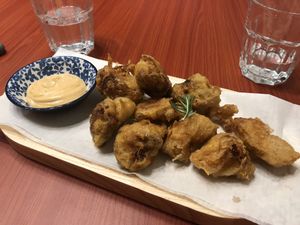 Hedgehog mushroom karaage  at Confusion Plant Based Kitchen in Hong Kong Island