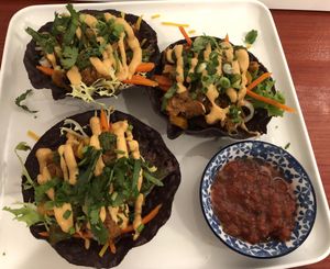 Hedgehog Mushroom Tacos  at Confusion Plant Based Kitchen in Hong Kong Island