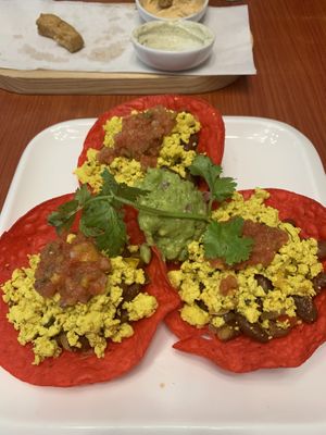 Tofu and Kidney bean tacos at Confusion Plant Based Kitchen in Hong Kong Island