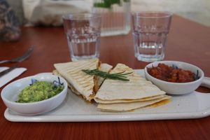 Hedgehog mushroom quesadilla  at Confusion Plant Based Kitchen in Hong Kong Island
