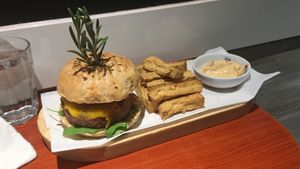 "The burger", Beyond burger w/ yam and tofu fries at Confusion Plant Based Kitchen in Hong Kong Island