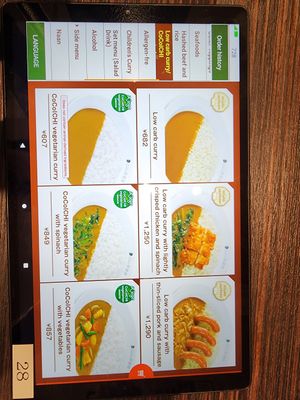 The vegan options at CoCo Ichibanya - Nakagyo Kawaramachi Sanjo in Kyoto