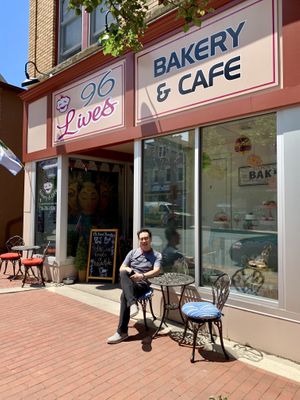 Front at 96 Lives Vegan Bakery and Cafe in Lancaster