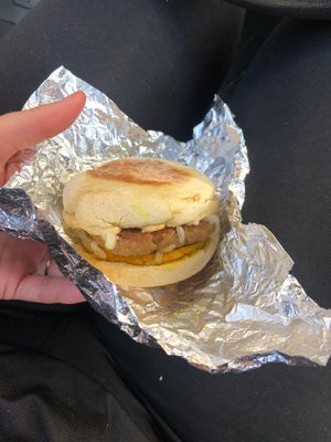 Breakfast sandwich   at 96 Lives Vegan Bakery and Cafe in Lancaster