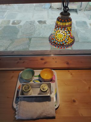 Yogurt a colazione at Casa Payer in Luserna San Giovanni