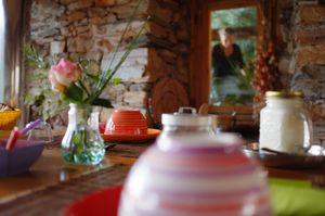 sweet and savoury vegetarian/ vegan breakfasts: sourdough bread and pizza baked in our own wood burning oven, cakes and biscuits, freshly picked fruit, organic fruit juices, soya milk, yofu, tisanes and jams are all homemade with ingredients sourced locally or from our garden produce. Our coffees and teas are fair-trade certified. at Casa Payer in Luserna San Giovanni