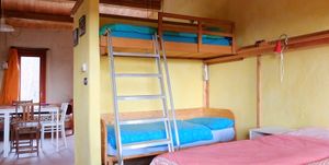 South room.
3 large independent rooms, each with an en-suite bathroom, kitchen area and terrace. at Casa Payer in Luserna San Giovanni