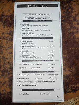 How to order your burrito at Machete - Burrito Kartell in Innsbruck