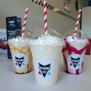 These are the shakes we had, absolutely delicious!!! at Shakers Vegan - Pop-Up in Colchester