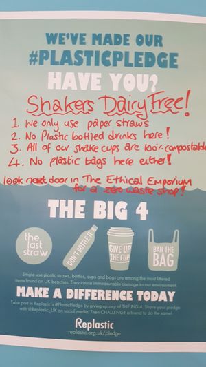 100% compostable packaging used for everything! at Shakers Vegan - Pop-Up in Colchester